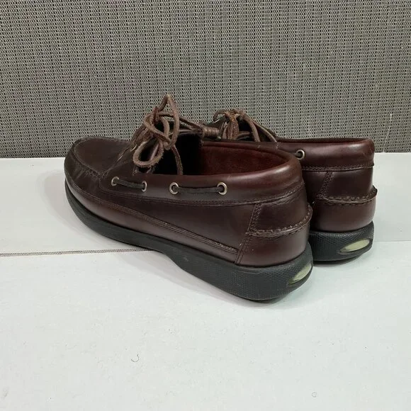 G.H. Bass & Co. Harry II Mens Brown Leather Boat Shoes 12M Rubber Sole - Picture 7 of 8